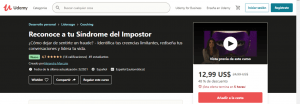 Udemy Reconoce tu sindrome del impostor ale marcote